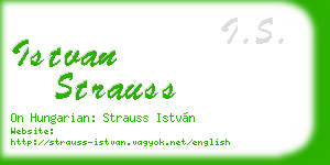 istvan strauss business card