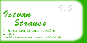 istvan strauss business card